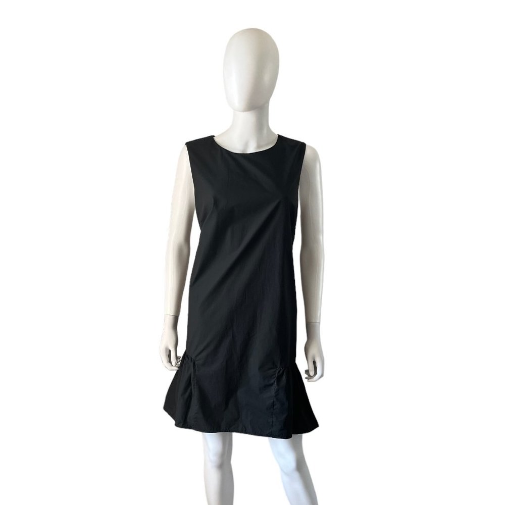 Vineyard Vines Black Ruffled Sheath Mini Dress